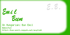 emil bun business card